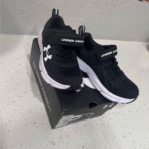 Under Armour Black and White Kids' Sneakers